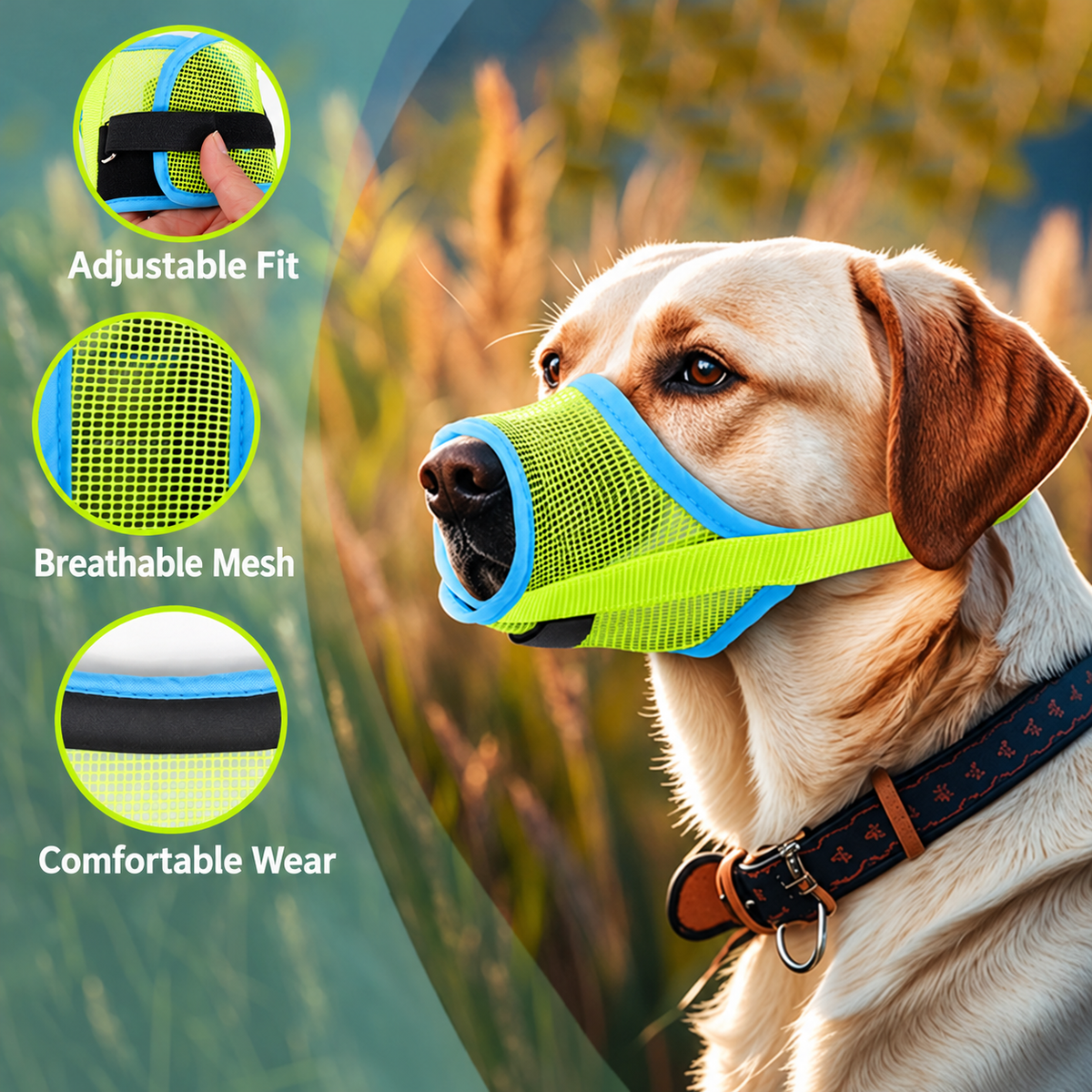 Adjustable Dog Basket Muzzle