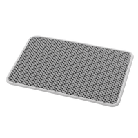 Elegant gray EVA cat litter trapping mat