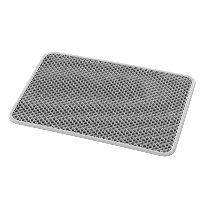 Elegant gray EVA cat litter trapping mat