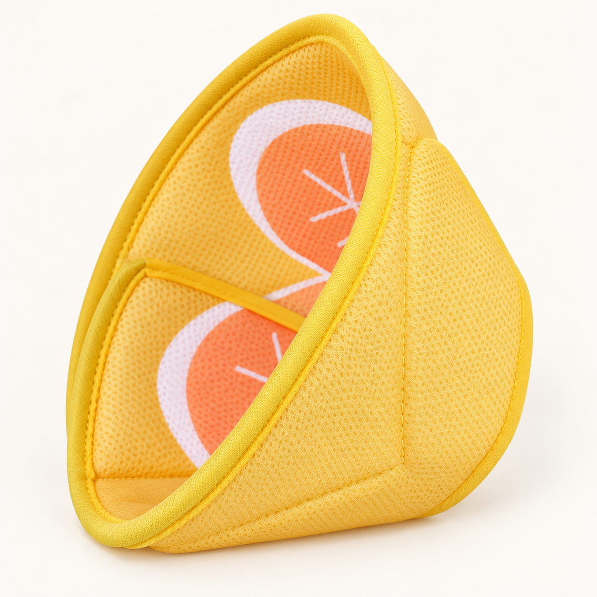 Yellow collar breathable mesh and padded edge detail